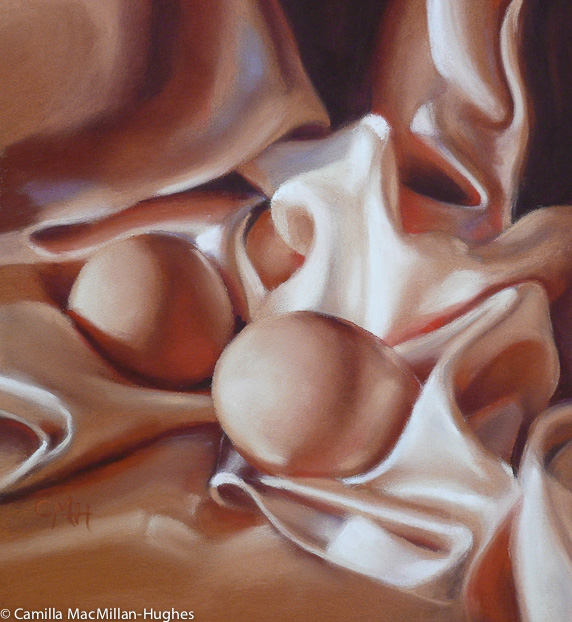 Eggs on silk